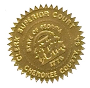 Cherokee County Superior Court notary seal
