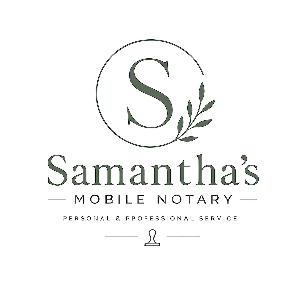 Samantha's Mobile Notary logo